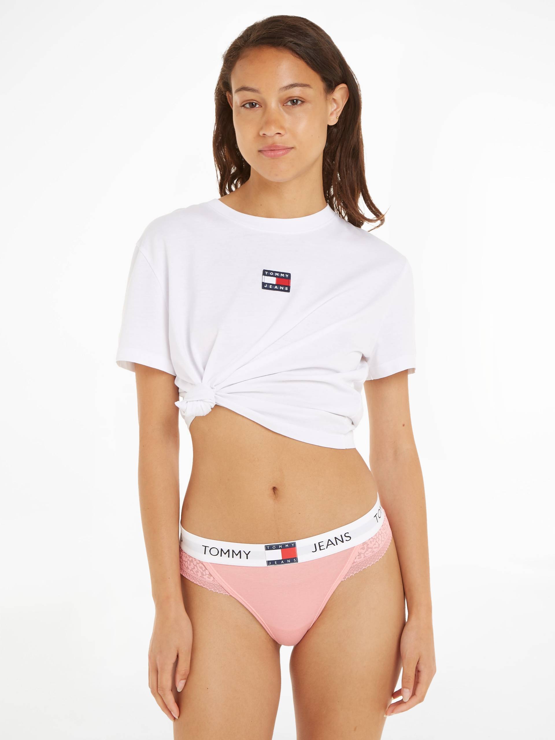 Tommy Hilfiger Underwear Slip »THONG«, mit Spitze & Tommy Hilfiger Logo-Elastikbund von TOMMY HILFIGER Underwear