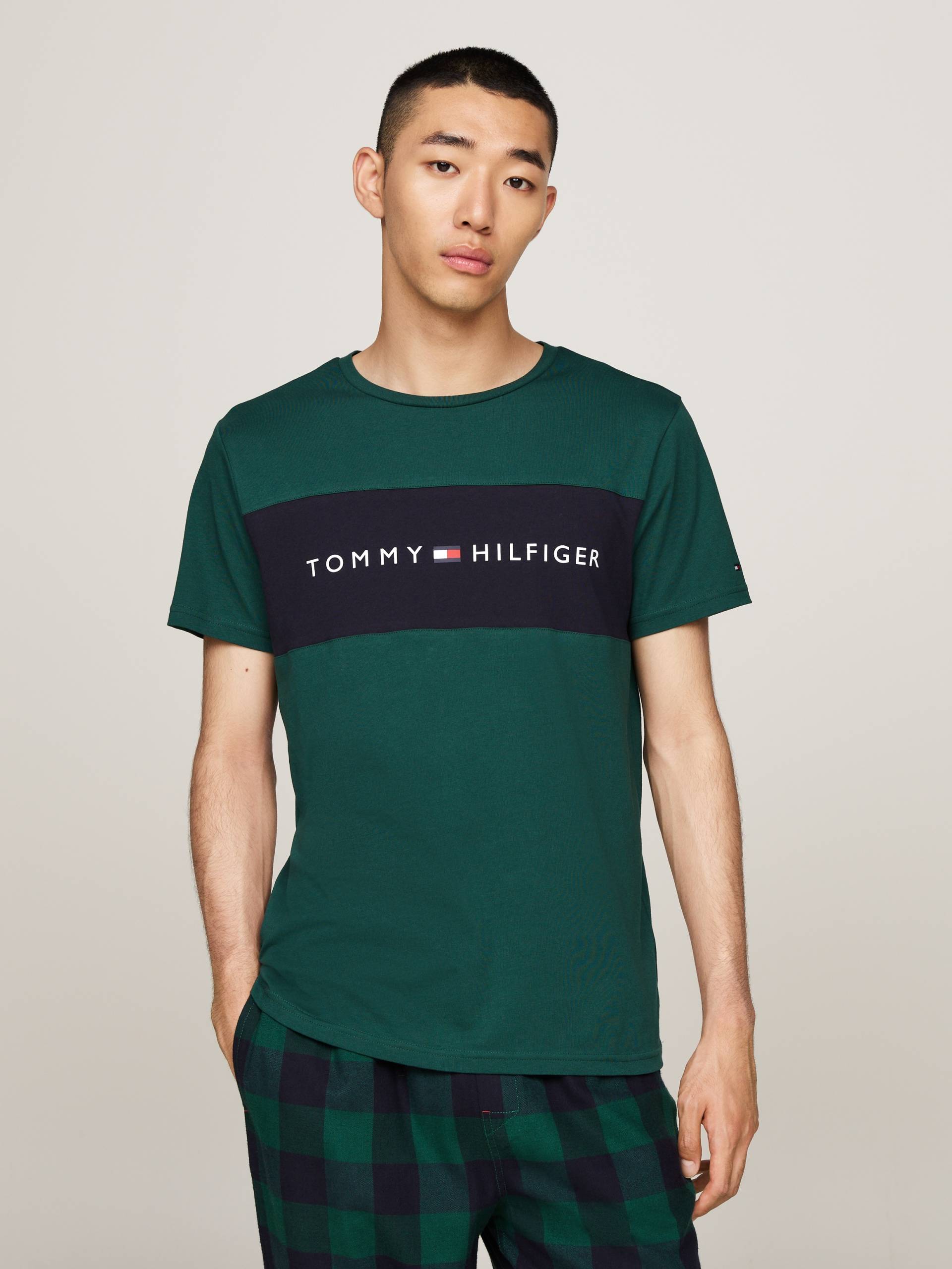 Tommy Hilfiger Underwear T-Shirt »SS T-SHIRT BLOCK LOGO«, mit Farbeinsatz, mit Logoschriftzug von TOMMY HILFIGER Underwear