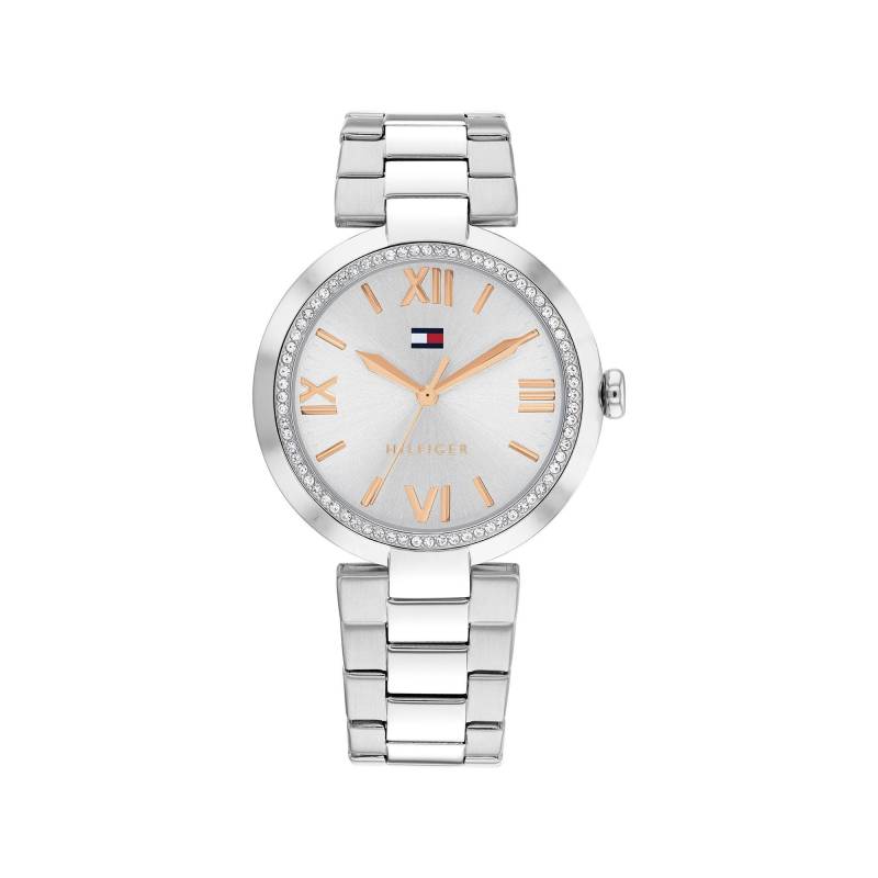 Analoguhr Damen Silber 34mm von TOMMY HILFIGER