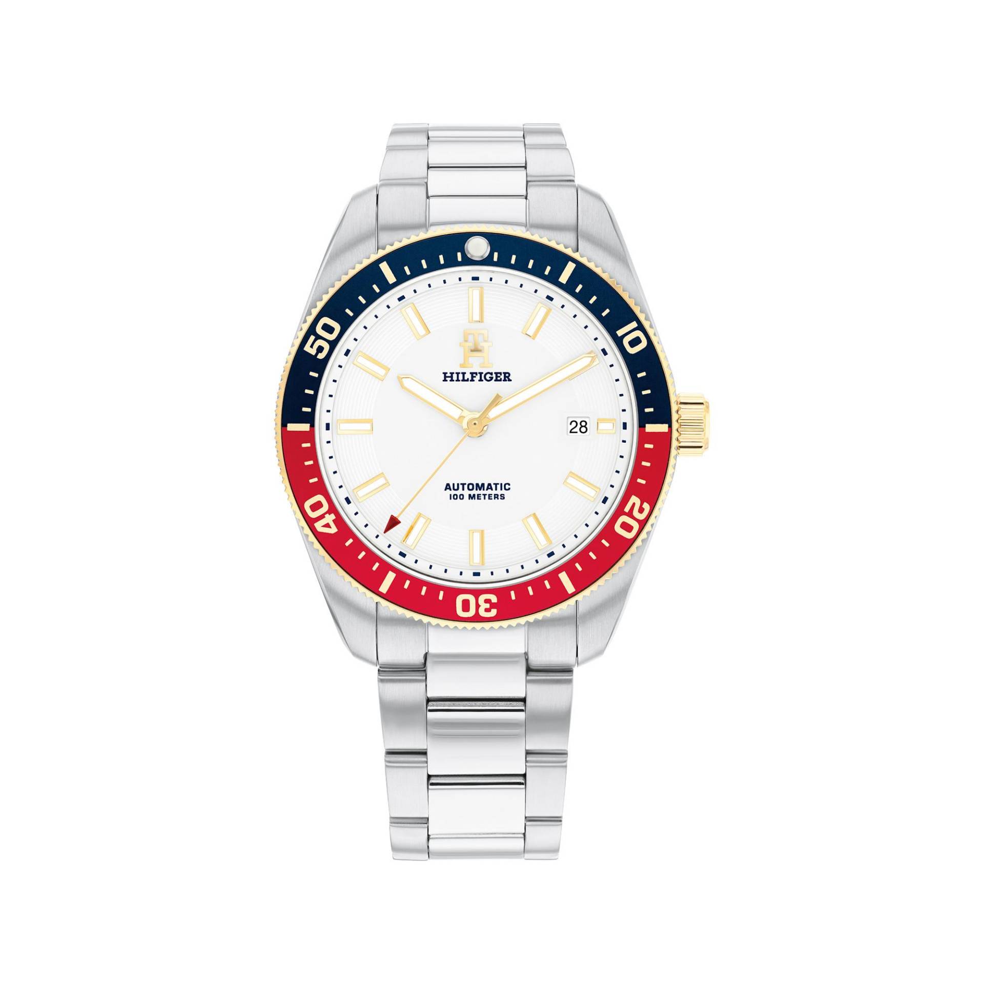 Automatikuhr Herren Silber 40mm von TOMMY HILFIGER