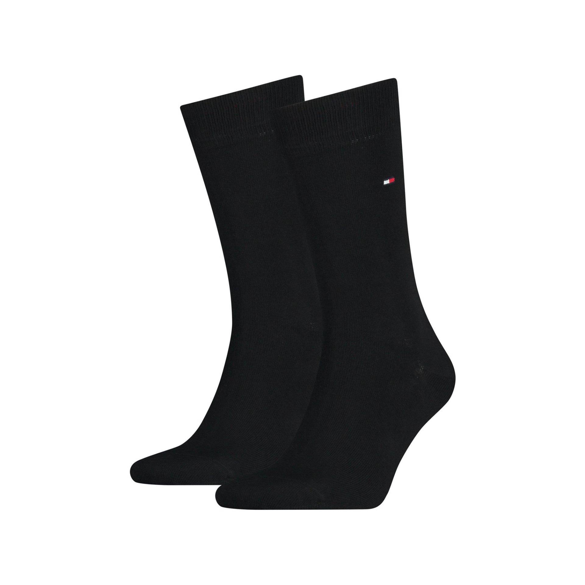 Duopack, Wadenlange Socken Herren Black 39-42 von TOMMY HILFIGER