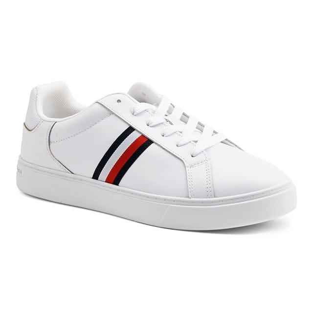 Tommy Hilfiger - Essential Court Sneaker Stripes, für Damen, Weiss, Größe 37 von Tommy Hilfiger