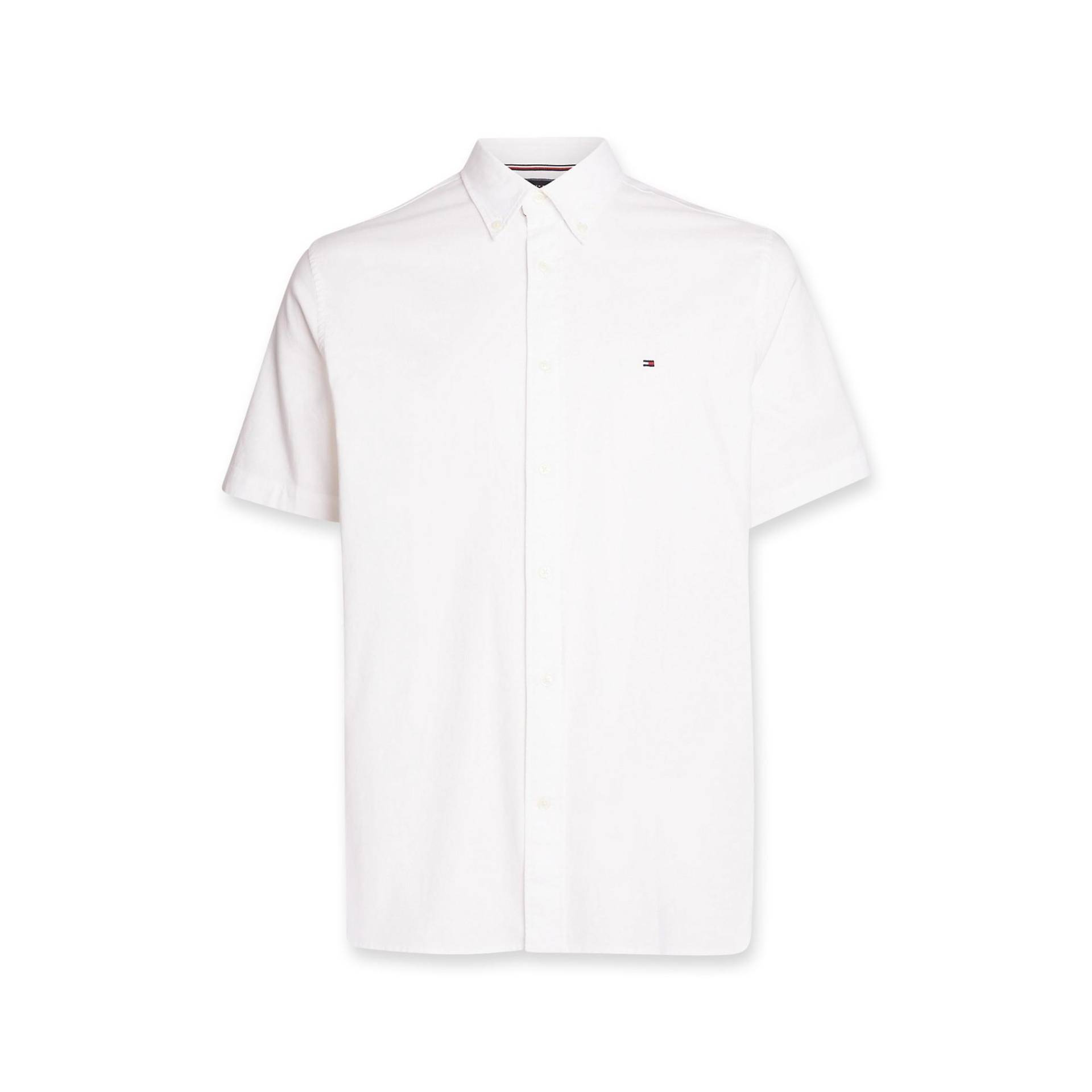 Hemd, Kurzarm Herren Weiss L von TOMMY HILFIGER