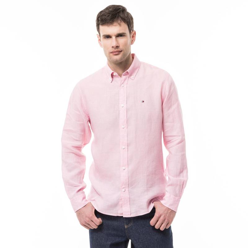 Hemd, Langarm Herren Pink L von TOMMY HILFIGER