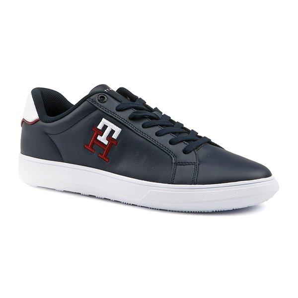 Cupsole Leather Monogram-44 Herren Aquamarine 44 von TOMMY HILFIGER