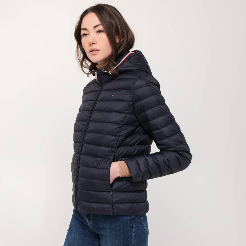 Daunenjacke Mit Kapuze Damen Nachtblau L von TOMMY HILFIGER