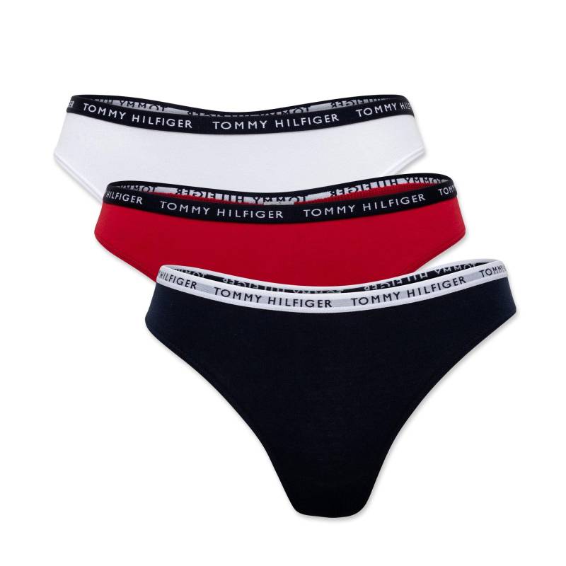 Tommy Hilfiger - Triopack, String, für Damen, Marine, Größe L von Tommy Hilfiger