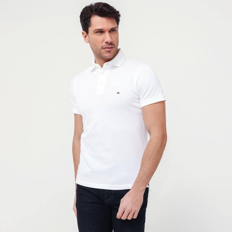 Poloshirt, Kurzarm Herren Weiss XL von TOMMY HILFIGER