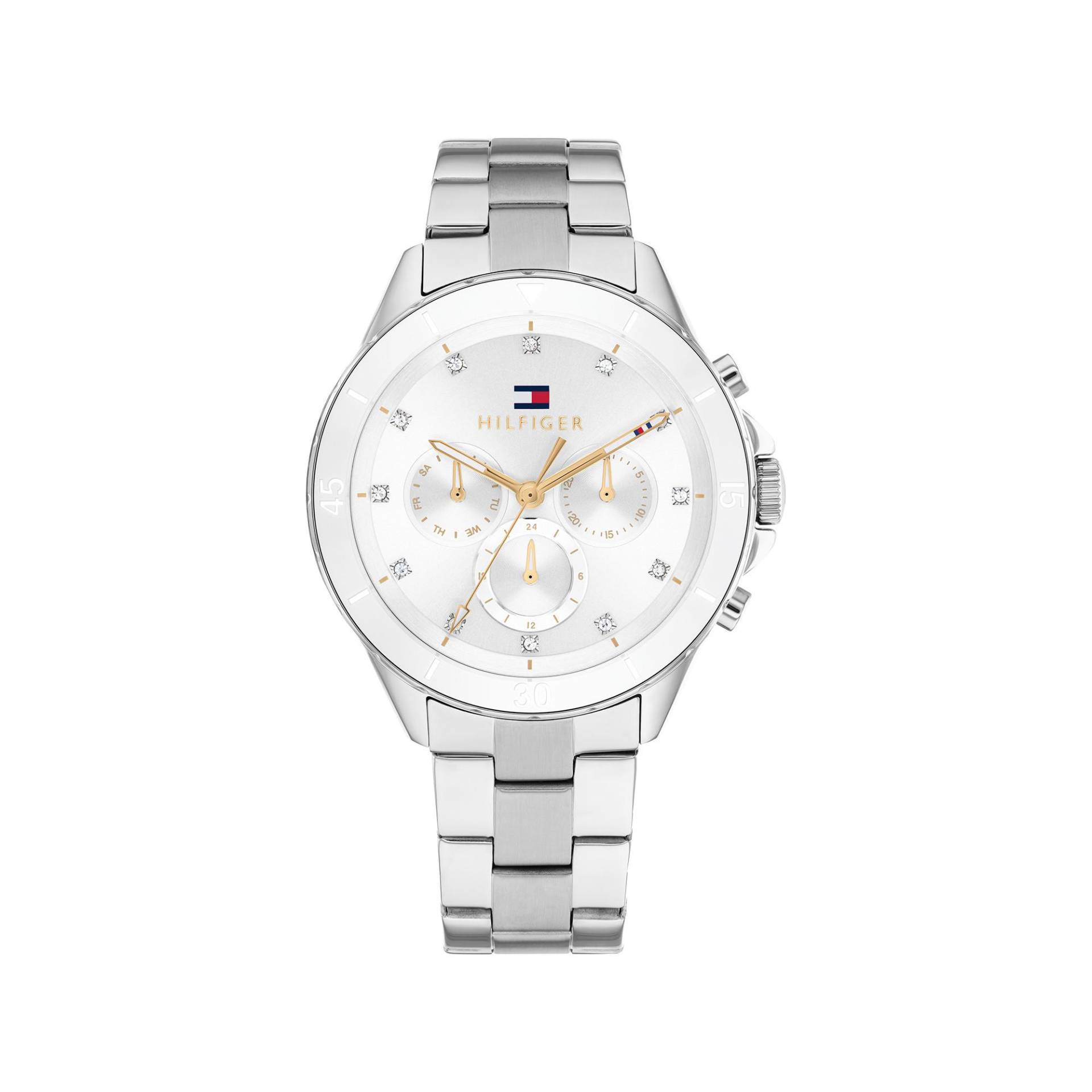 Multifunktionsuhr Damen Silber 40mm von TOMMY HILFIGER