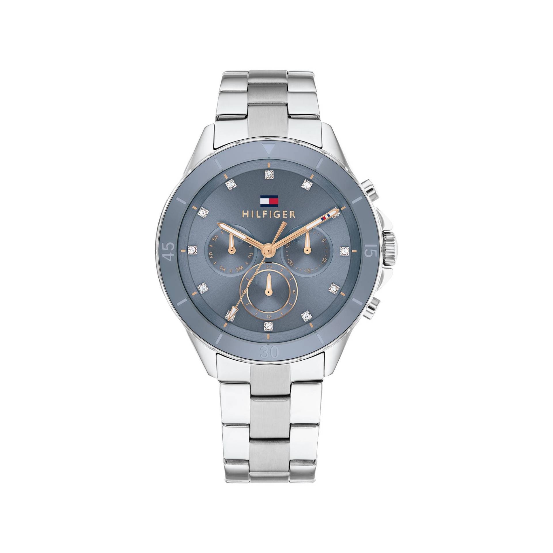 Multifunktionsuhr Damen Silber 40mm von TOMMY HILFIGER