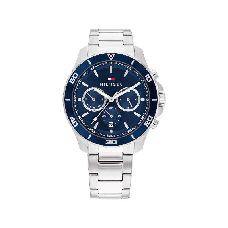 Multifunktionsuhr Herren Silber 43mm von TOMMY HILFIGER