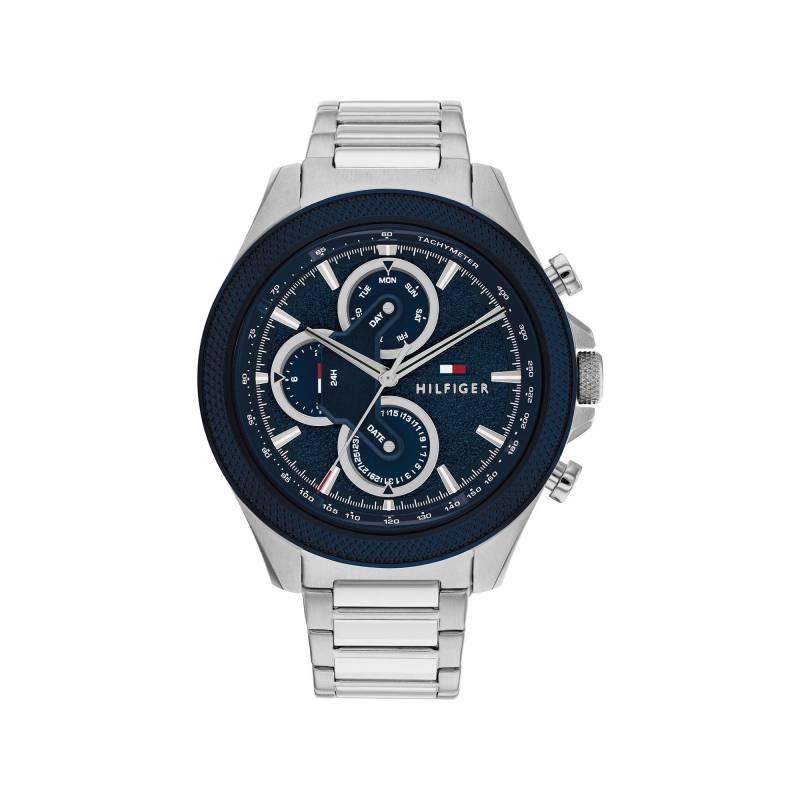 Multifunktionsuhr Herren Silber 46mm von TOMMY HILFIGER