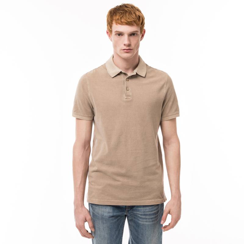 Poloshirt, Kurzarm Herren Beige L von TOMMY HILFIGER