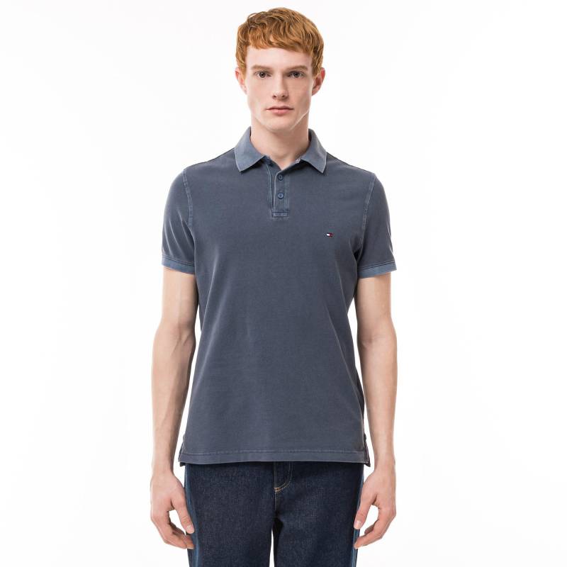 Poloshirt, Kurzarm Herren Blau L von TOMMY HILFIGER