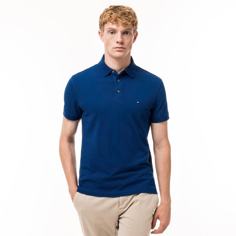 Poloshirt, Kurzarm Herren Blau L von TOMMY HILFIGER