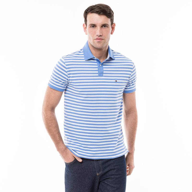 Poloshirt, Kurzarm Herren Blau M von TOMMY HILFIGER