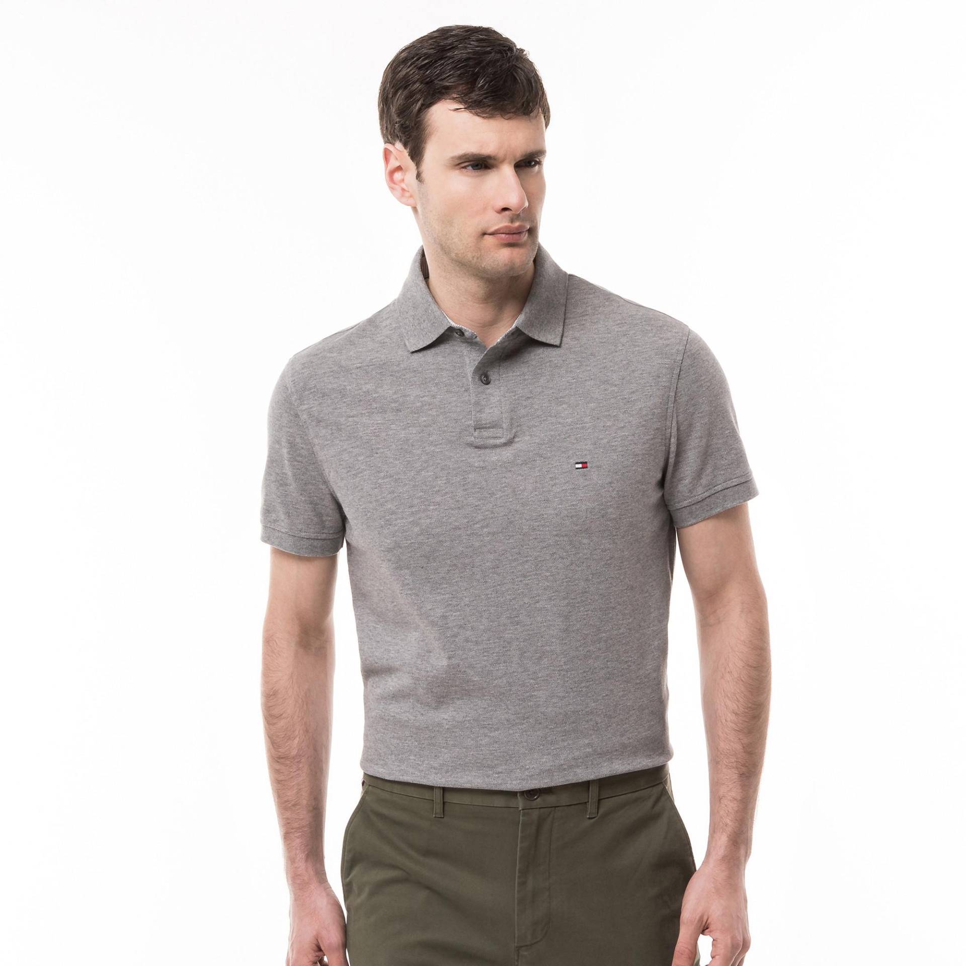 Poloshirt, Kurzarm Herren Grau S von TOMMY HILFIGER