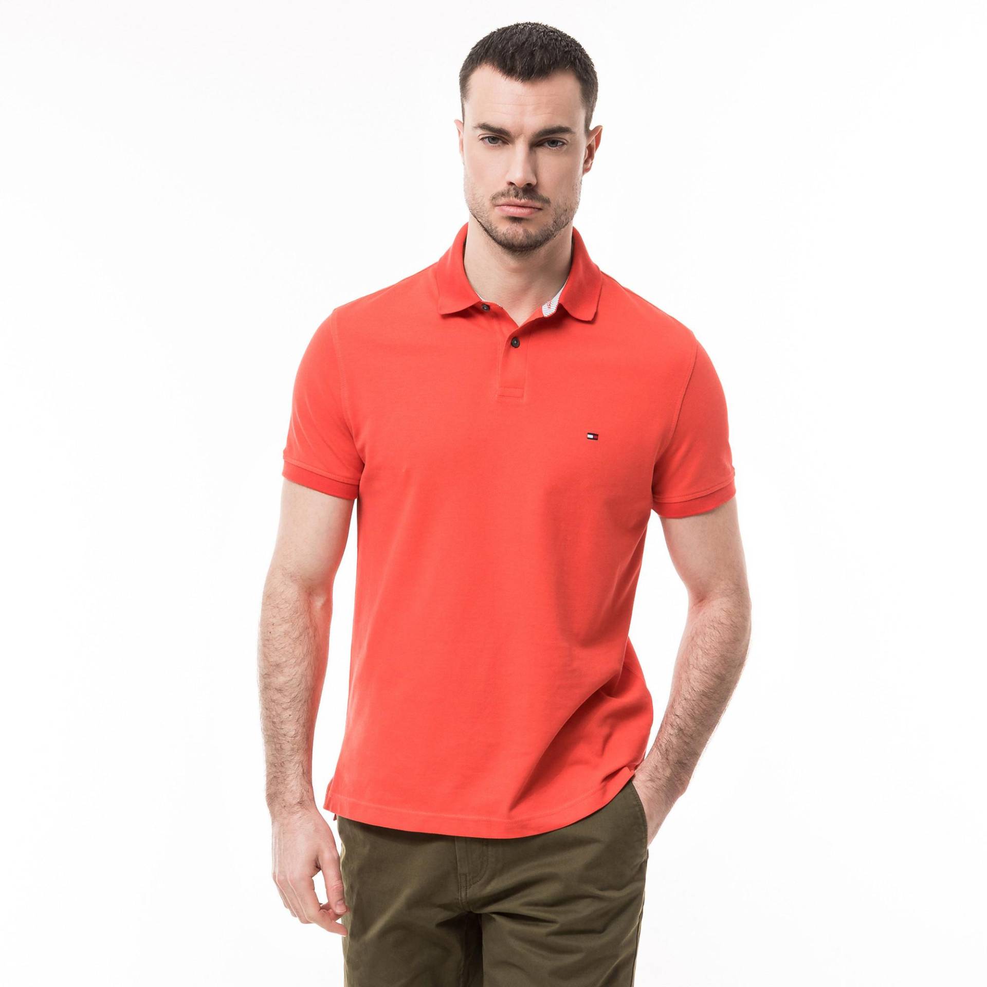 Poloshirt, Kurzarm Herren Orange  XL von TOMMY HILFIGER