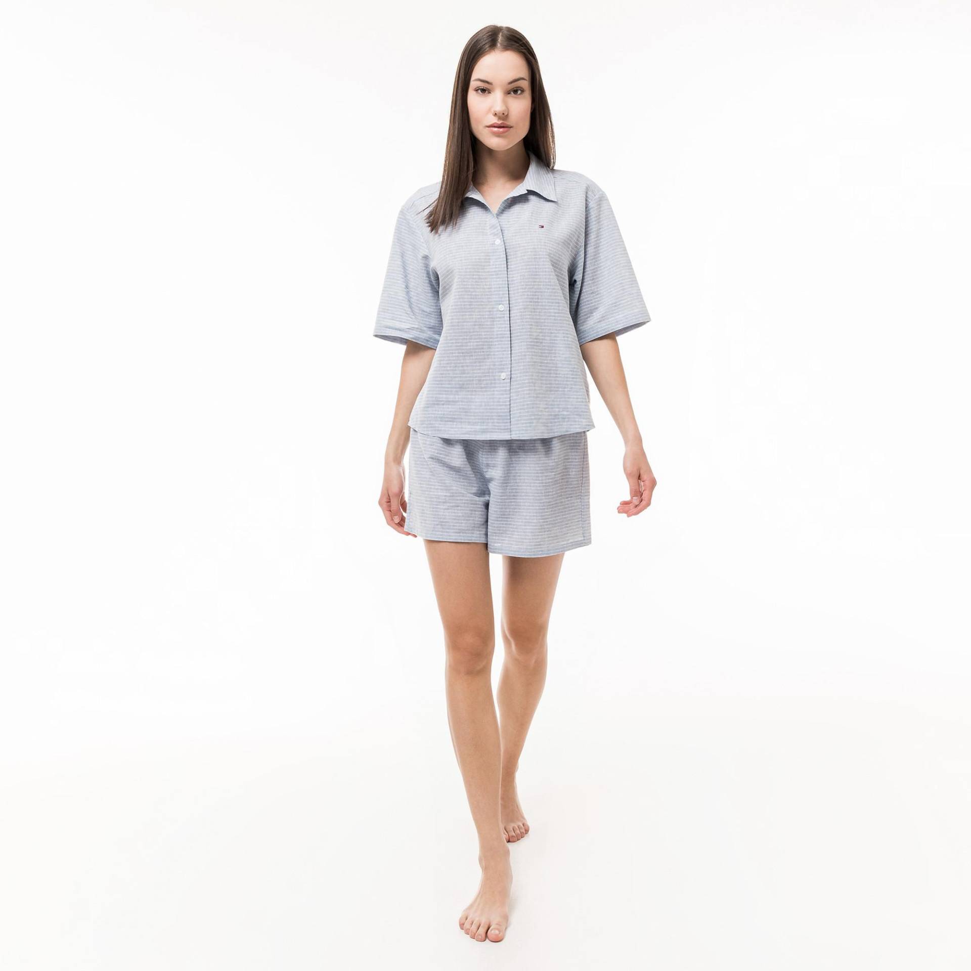 Pyjama-set Damen Blau Denim L von TOMMY HILFIGER