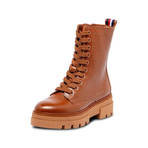 Tommy Hilfiger - Schnürstiefelette, für Damen, Cognac, Größe 41 von Tommy Hilfiger