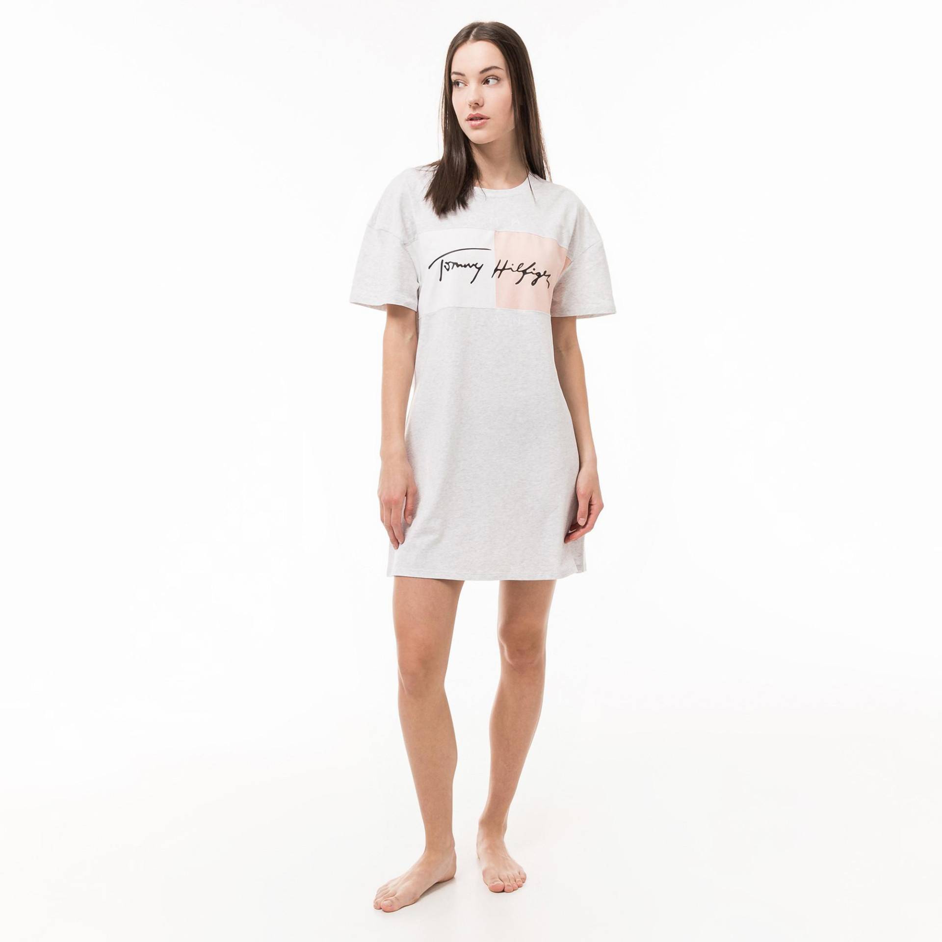 Sleepshirt Damen Grau  S von TOMMY HILFIGER