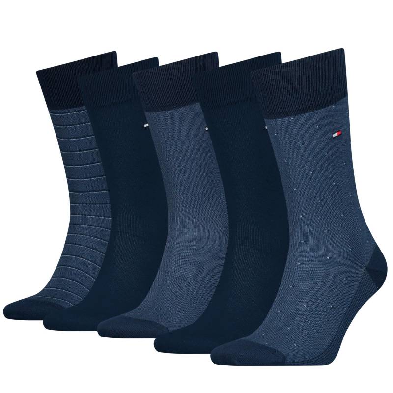 Socken 5er Pack Geschenkbox 39/42 Herren Blau 39-42 von TOMMY HILFIGER