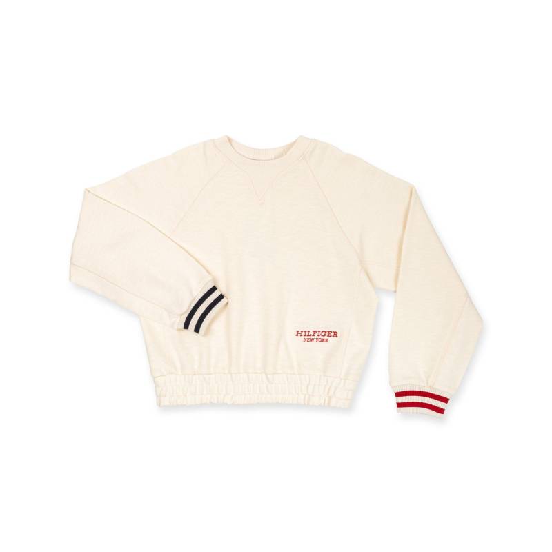 Tommy Hilfiger - Sweatshirt, Monotype Logo Raglan Crew, 10A, Beige von Tommy Hilfiger