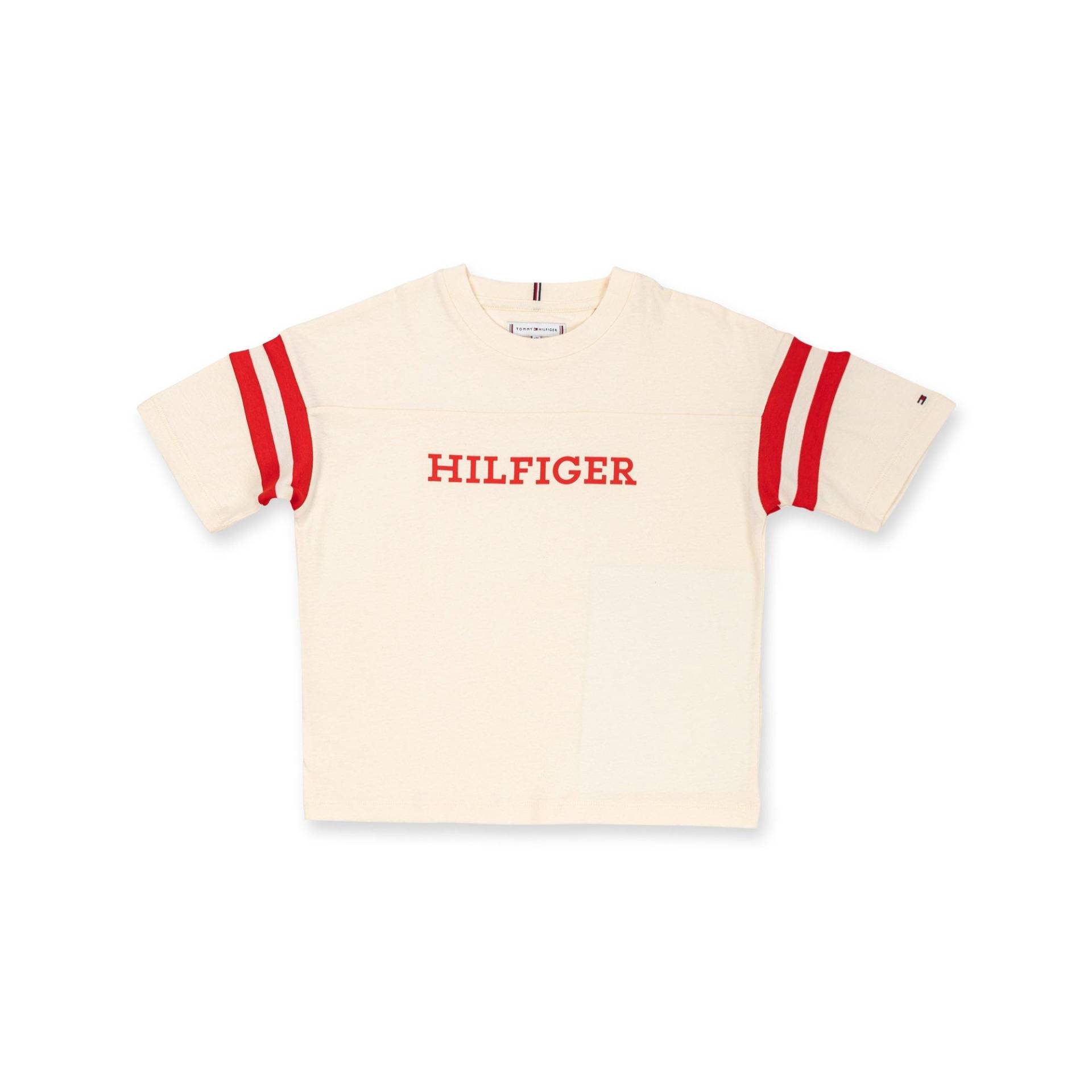 T-shirt, Kurzarm Mädchen Beige 10A von TOMMY HILFIGER