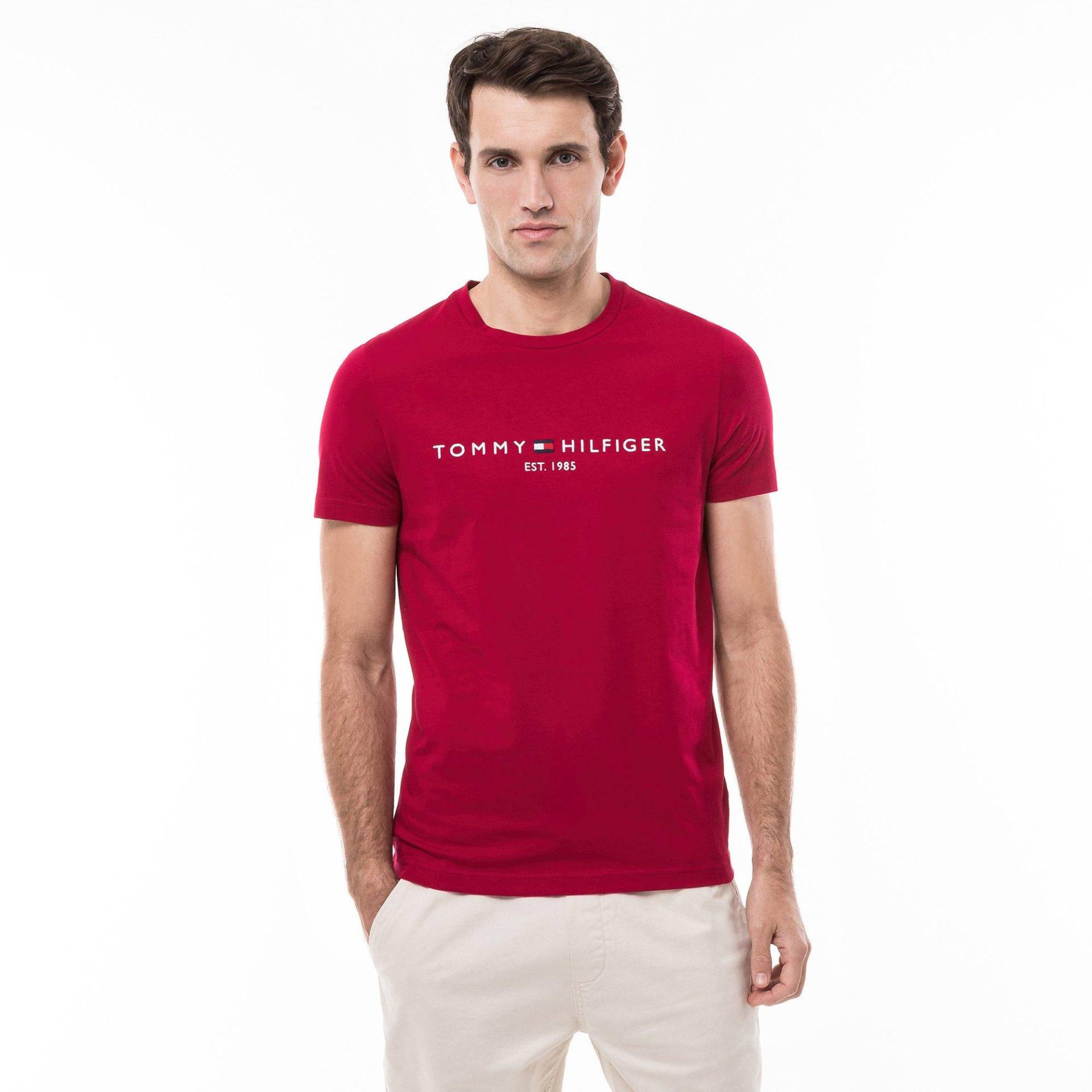 T-shirt Herren Rot L von TOMMY HILFIGER