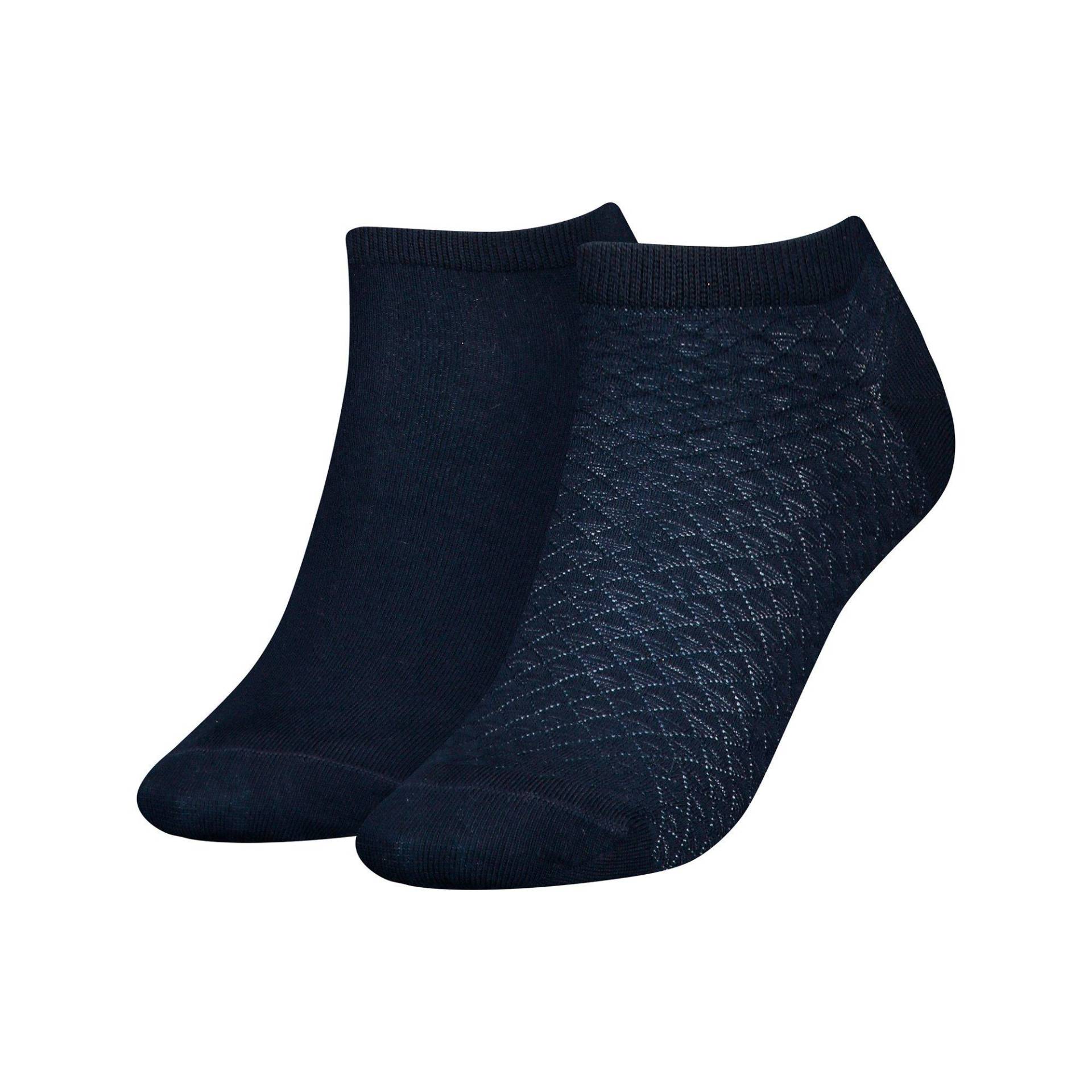 Duopack, Sneaker Socken Damen Dunkelblau 39-42 von TOMMY HILFIGER