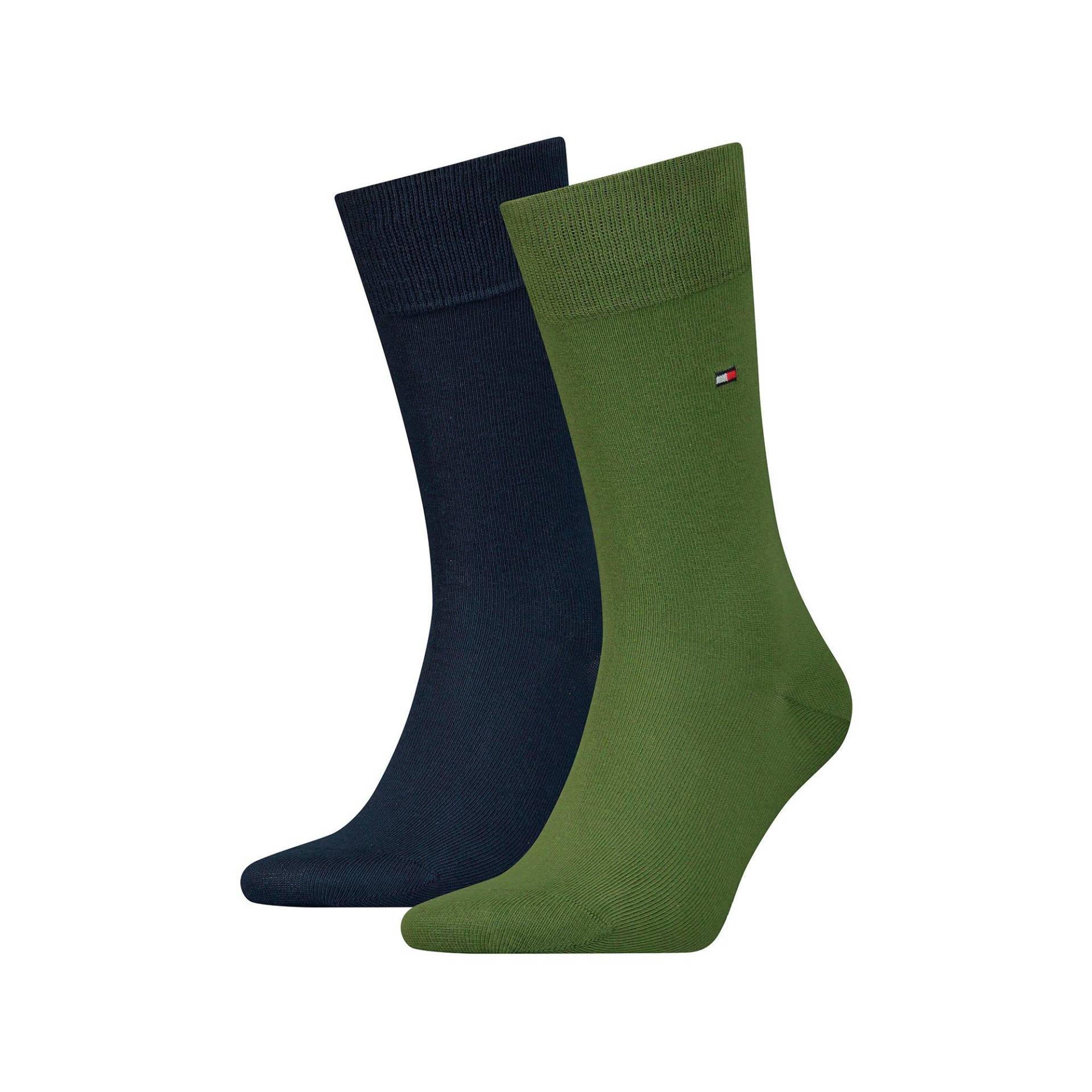 Tommy Hilfiger - Duopack, wadenlange Socken, für Herren, Khaki, Größe 39-42 von Tommy Hilfiger