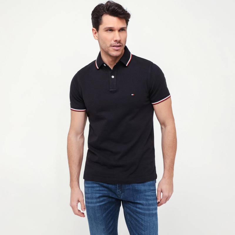 Poloshirt, Kurzarm Herren Schwarz XL von TOMMY HILFIGER