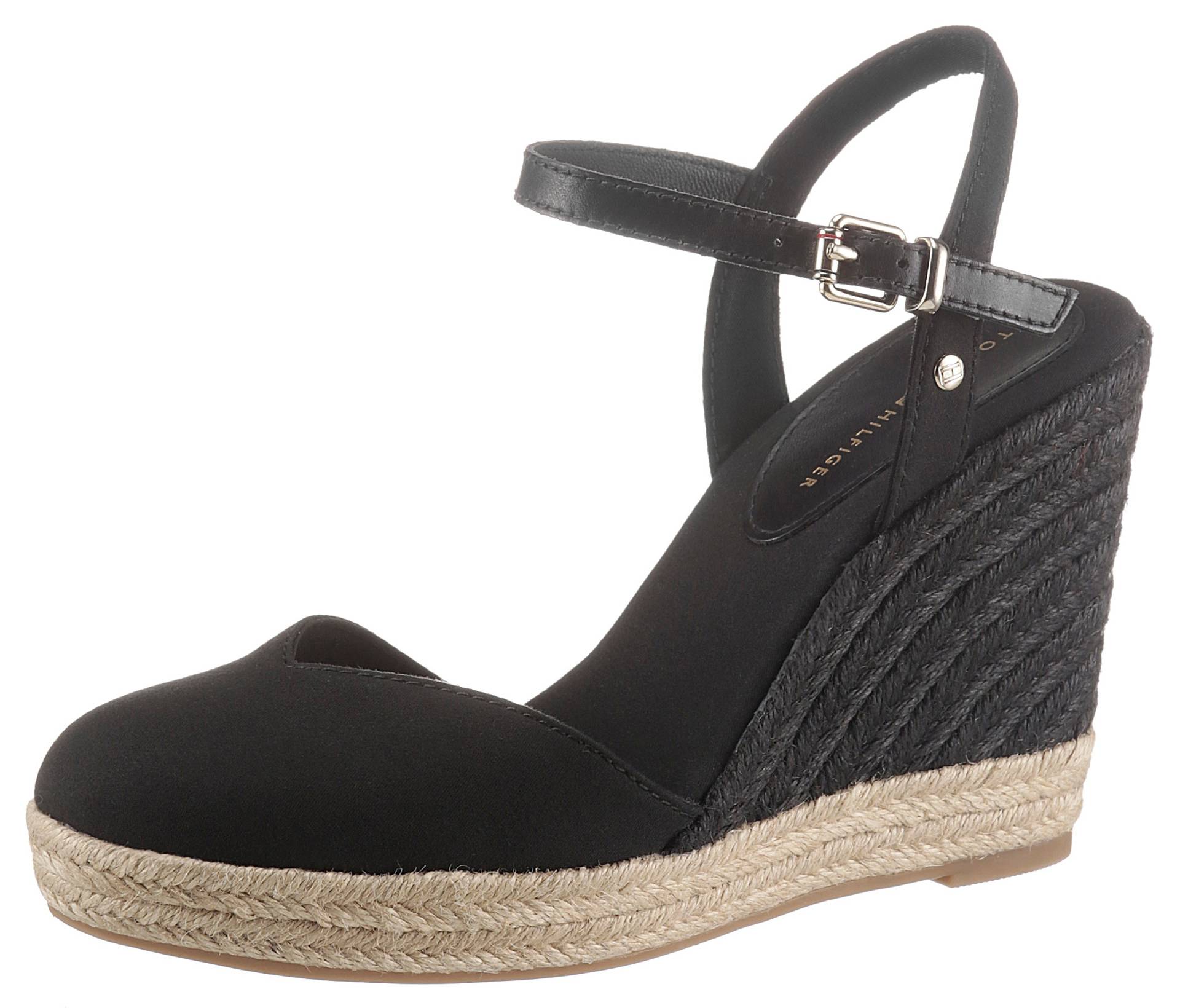 Tommy Hilfiger Sandalette »BASIC CLOSED TOE HIGH WEDGE«, mit bezogenem Keilabsatz von TOMMY HILFIGER