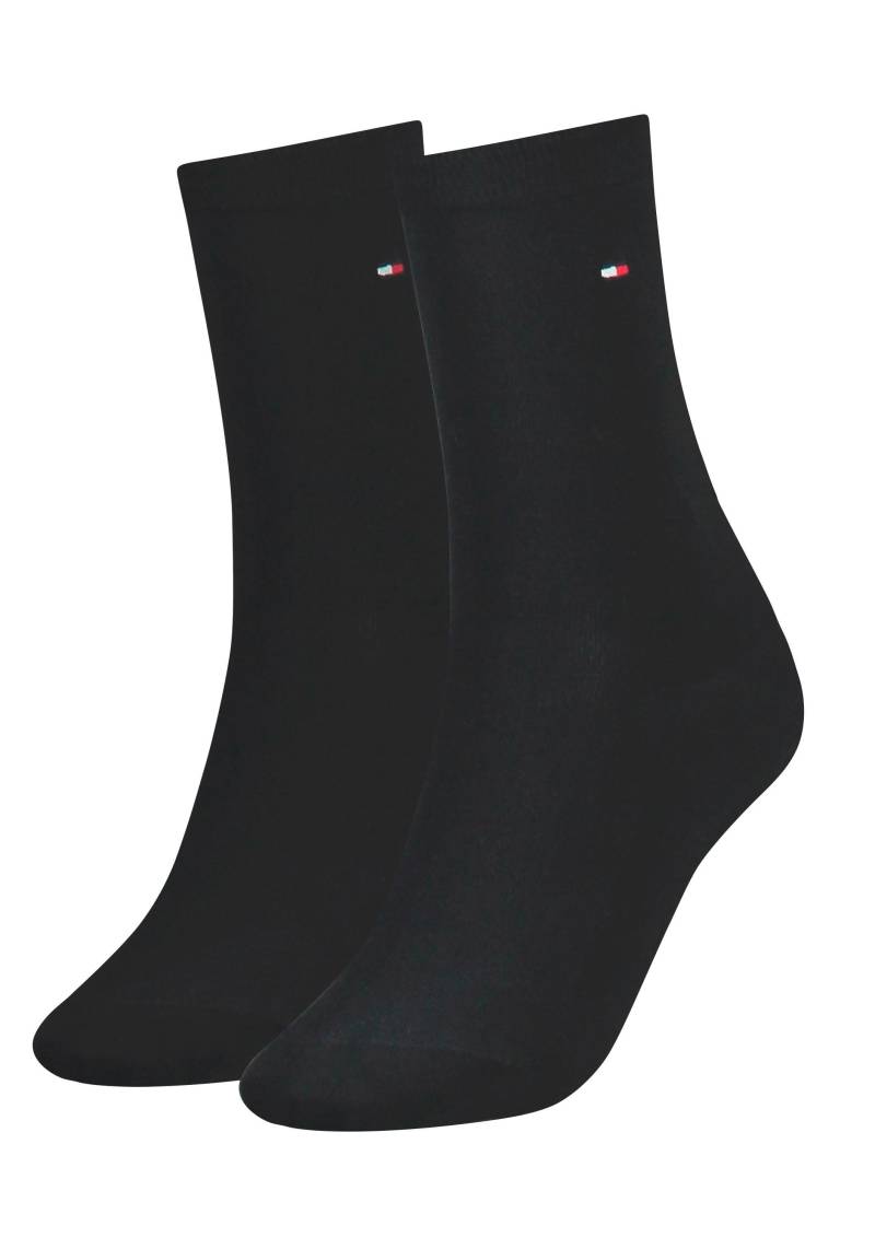 Tommy Hilfiger Socken »TH WOMEN SOCK CASUAL 2P«, (2 Paar, 2 Paar), mit flacher Zehennaht von TOMMY HILFIGER