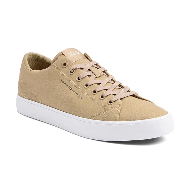 Th Hi Vulc Low Canvas Herren Beige 42 von TOMMY HILFIGER