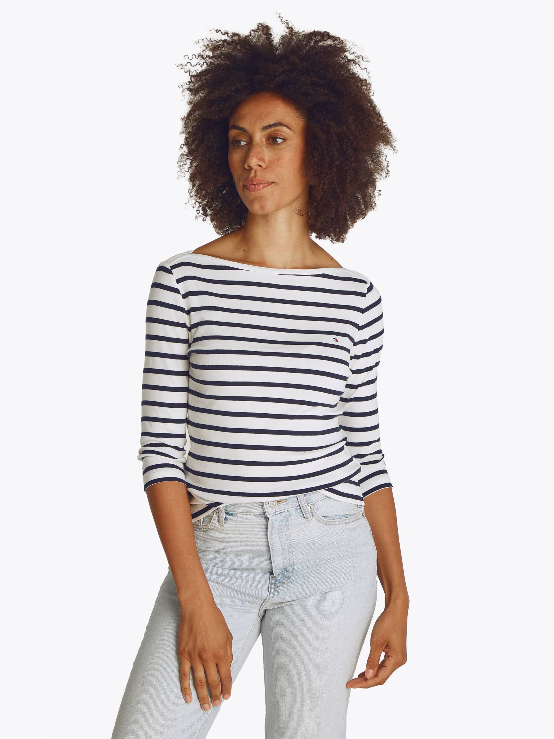Tommy Hilfiger 3/4-Arm-Shirt »NEW CODY SLIM BOAT-NK 3/4SLV«, mit Logostickerei Tommy Hilfiger 3/4-Arm-Shirt »NEW CODY SLIM BOAT-NK 3/4SLV«, mit Logostickerei von TOMMY HILFIGER