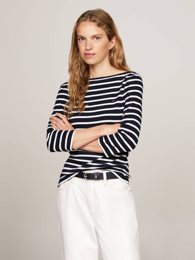 Tommy Hilfiger 3/4-Arm-Shirt »NEW CODY SLIM BOAT-NK 3/4SLV«, mit Logostickerei von TOMMY HILFIGER