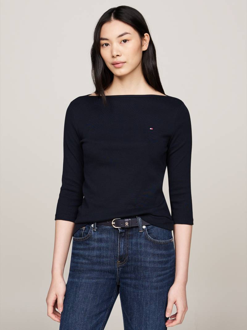 Tommy Hilfiger 3/4-Arm-Shirt »NEW CODY SLIM BOAT-NK 3/4SLV«, mit Logostickerei von TOMMY HILFIGER