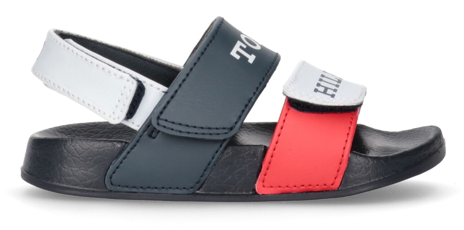 Tommy Hilfiger Badesandale »VELCRO SANDAL«, Sommerschuh, Poolslides, Klettschuh, mit Klettverschlüssen von TOMMY HILFIGER