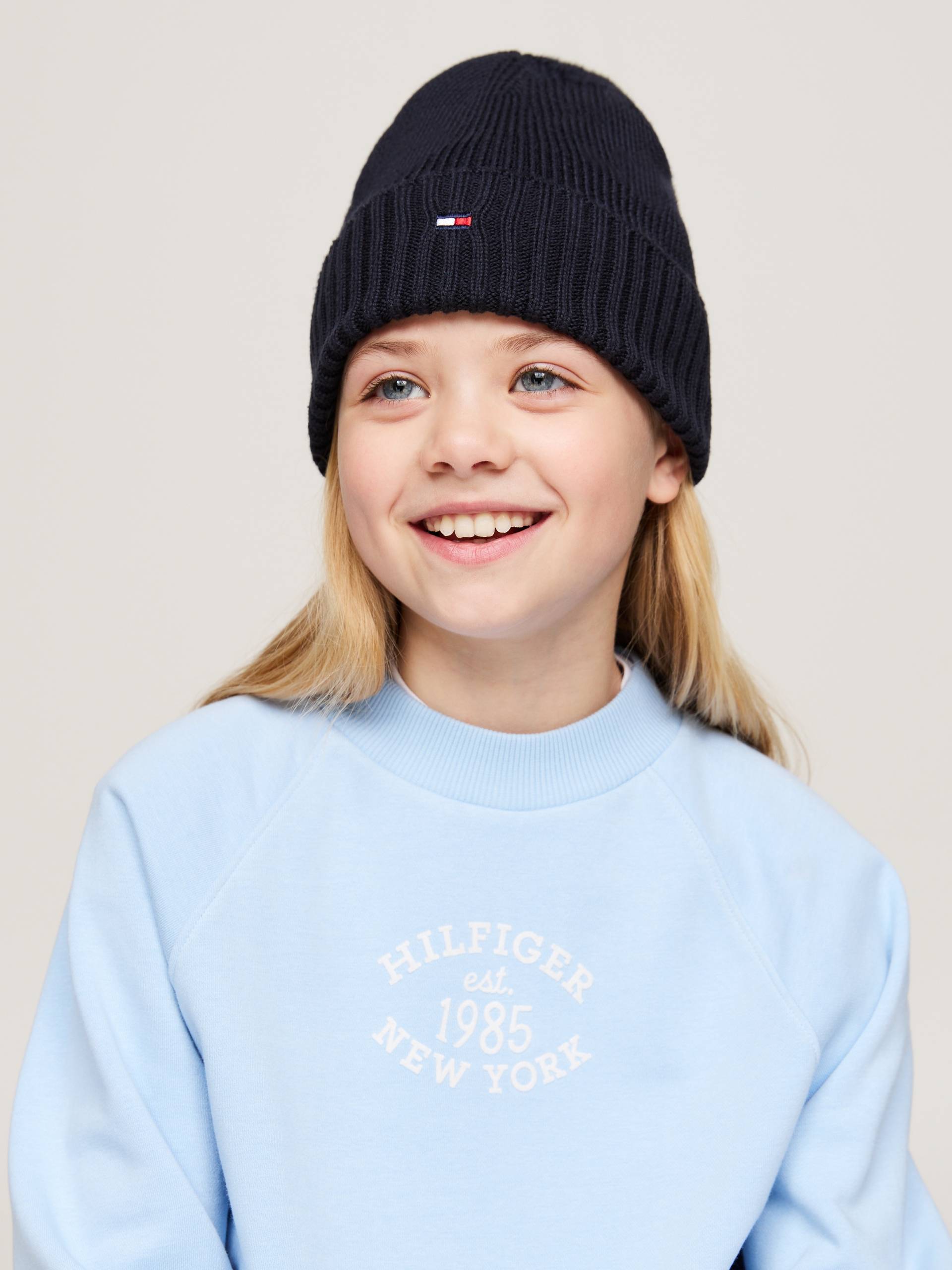 Tommy Hilfiger Beanie »SMALL FLAG BEANIE«, Kinder Kids Junior MiniMe von TOMMY HILFIGER