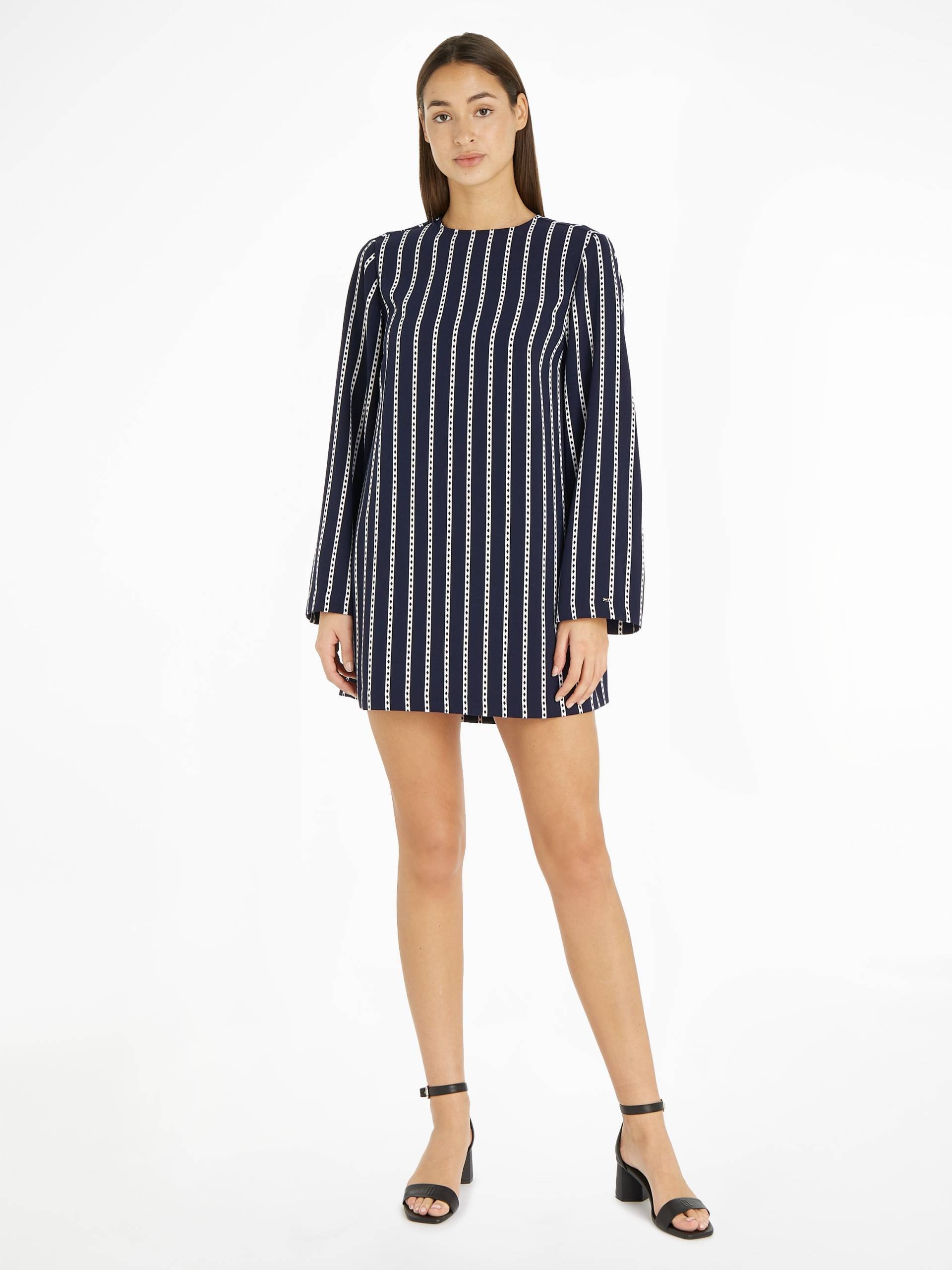 Tommy Hilfiger Blusenkleid »ARGYLE STRIPE CREPE SHIFT DRESS«, mit Rundhals von TOMMY HILFIGER