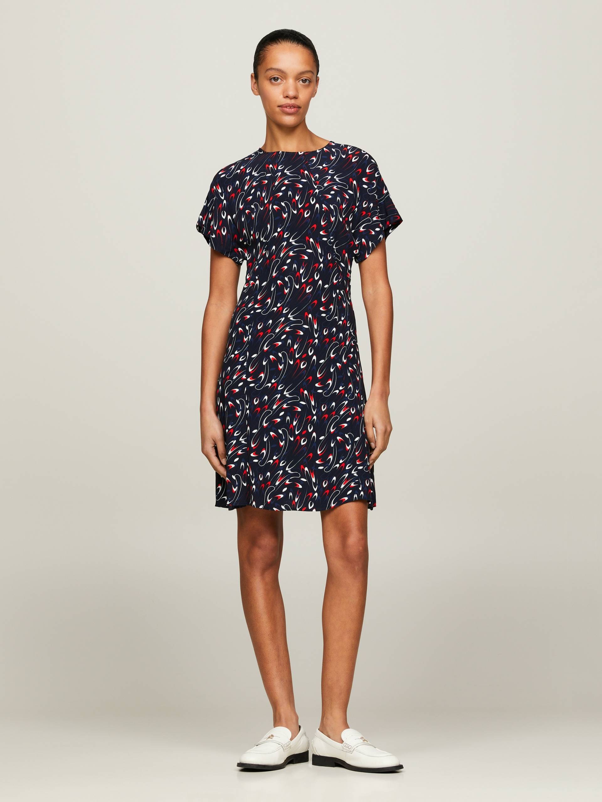 Tommy Hilfiger Blusenkleid »SMALL RIBBON F&F SS SHORT DRESS«, mit Allover-Muster von TOMMY HILFIGER