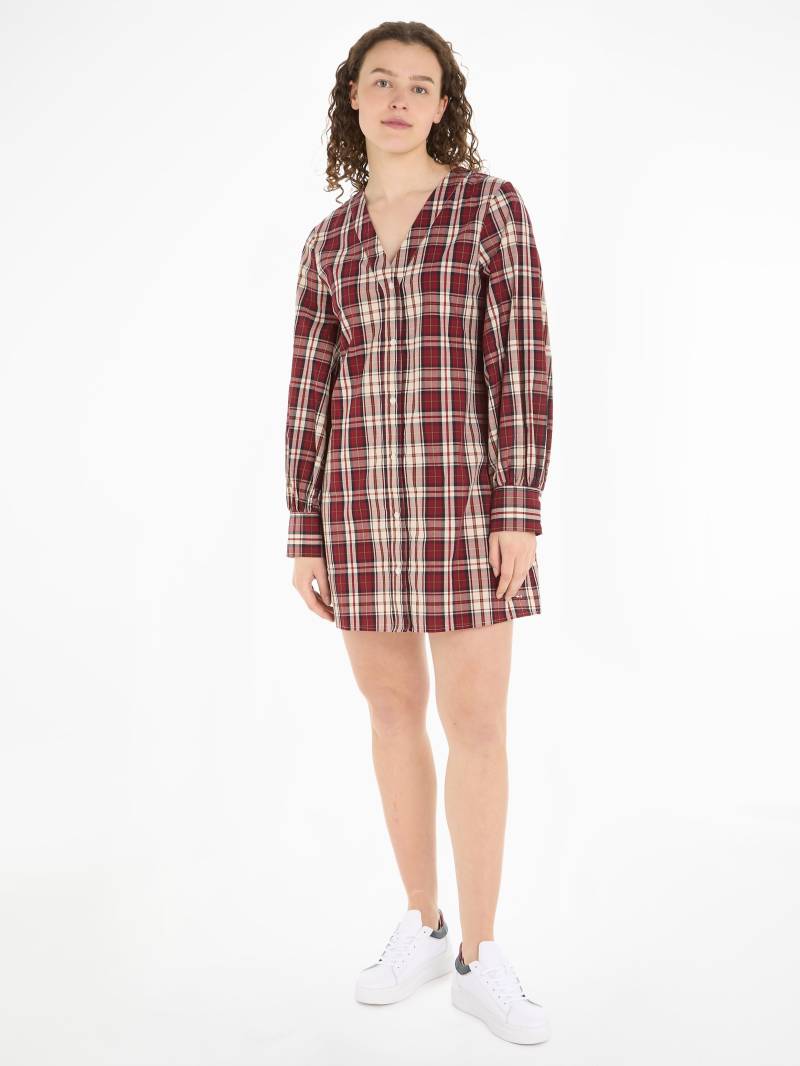 Tommy Hilfiger Blusenkleid »TARTAN CO V-NECK SHIRT DRESS«, mit 2-Knopf-Manschetten von TOMMY HILFIGER