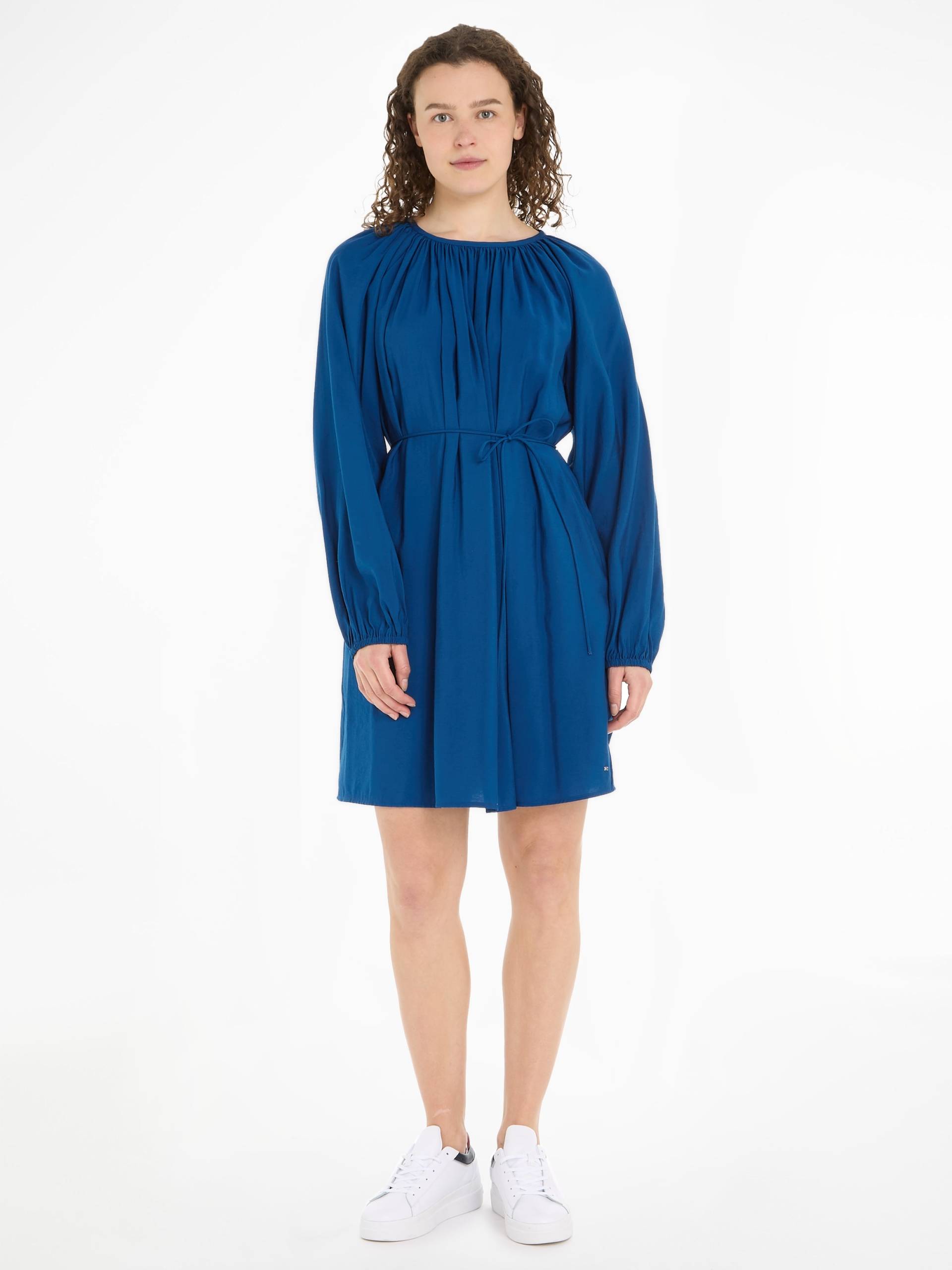 Tommy Hilfiger Blusenkleid »TEXTURED MODAL SHORT DRESS«, mit Taillenbund von TOMMY HILFIGER