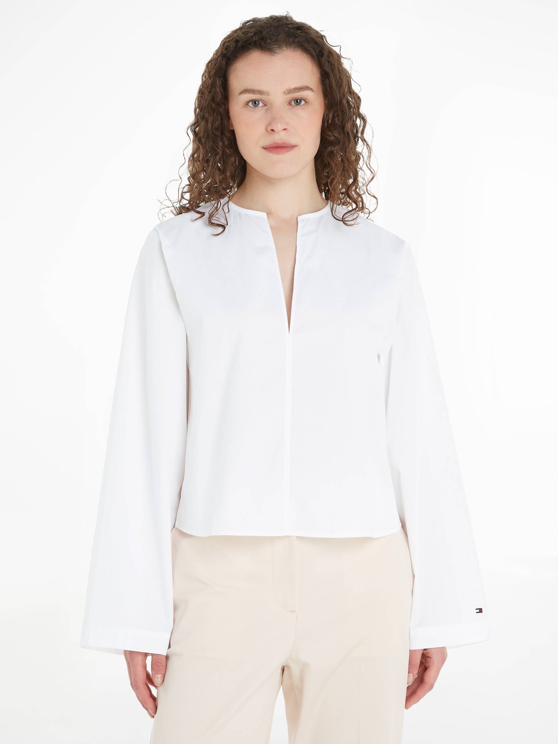 Tommy Hilfiger Blusentop, mit Tommy Hilfiger Markenlabel Tommy Hilfiger Blusentop, mit Tommy Hilfiger Markenlabel von TOMMY HILFIGER