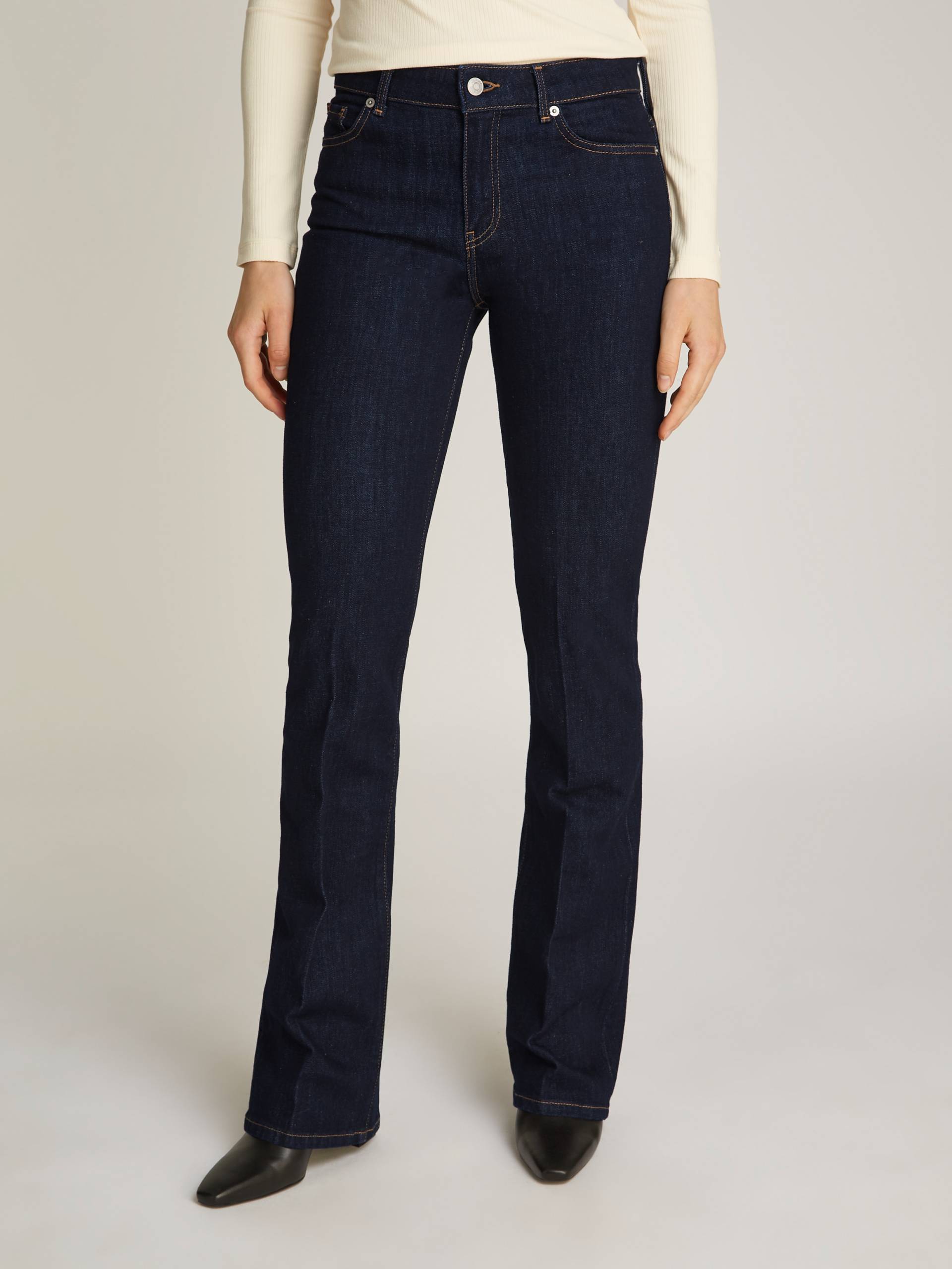 Tommy Hilfiger Bootcut-Jeans »Bootcut Regular Waist«, mittlere normale Leibhöhe, mit Bügelfalten, mit Nieten von TOMMY HILFIGER