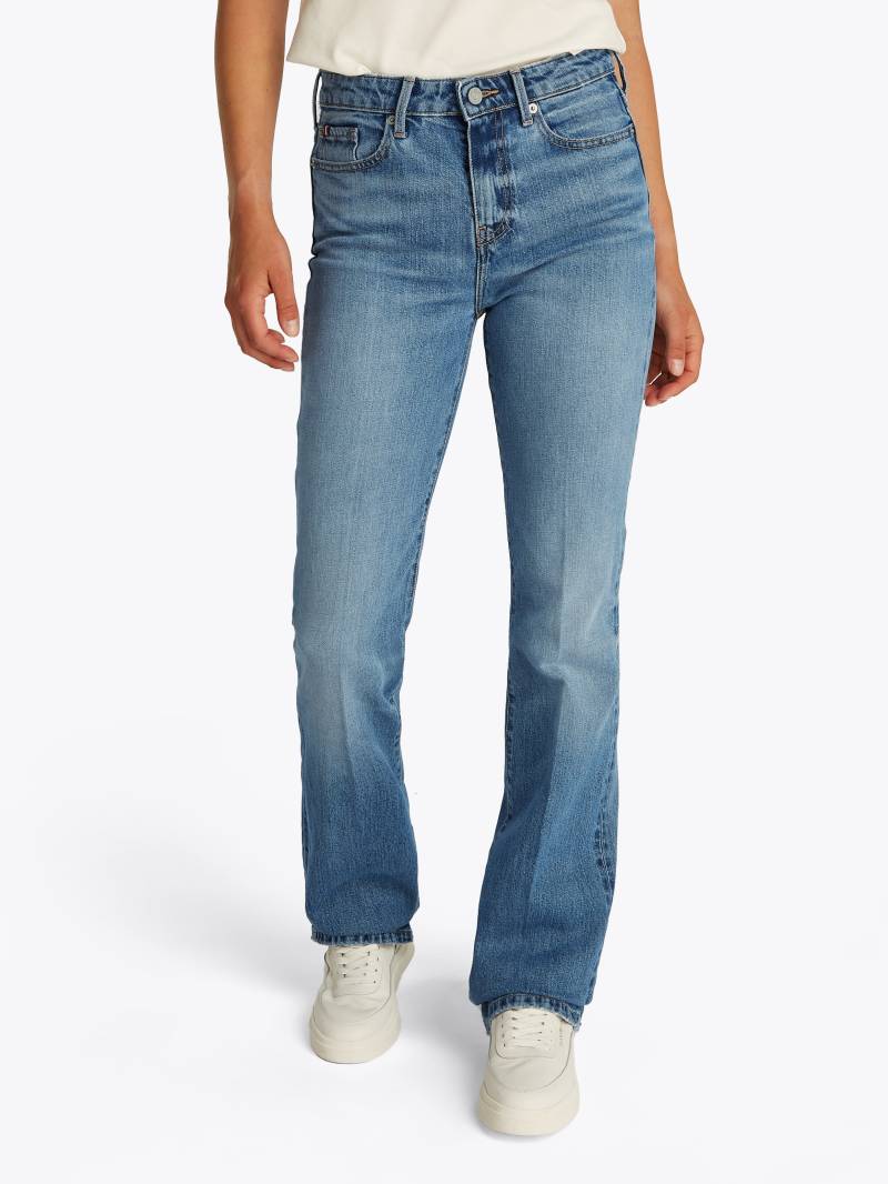 Tommy Hilfiger Bootcut-Jeans »Bootcut Regular Waist«, mittlere normale Leibhöhe, mit Bügelfalten, mit Nieten von TOMMY HILFIGER