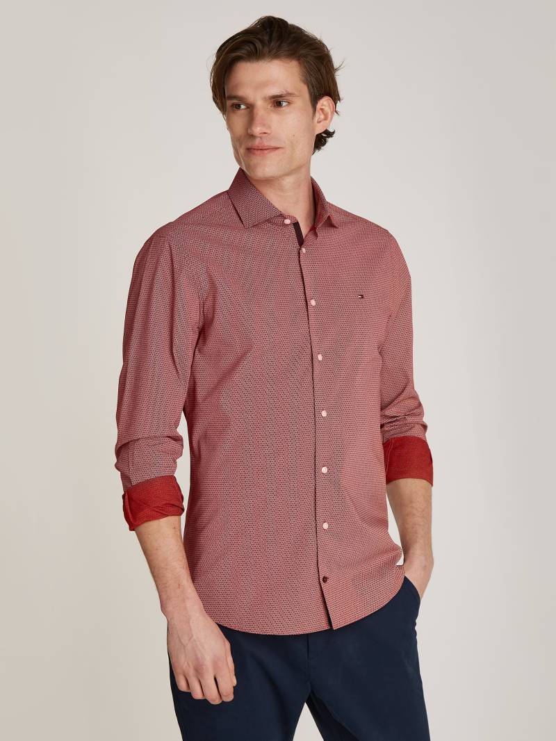 Tommy Hilfiger Businesshemd »CL STRETCH GEO PRINT SF SHIRT«, mit Minimal-Print von TOMMY HILFIGER