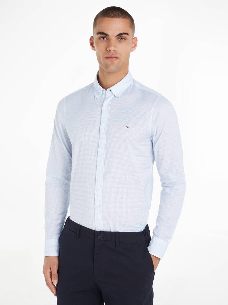 Tommy Hilfiger Businesshemd »FLEX MICRO FOULARD SF SHIRT«, Mit Minimal-Print, Button-down-Kragen von TOMMY HILFIGER