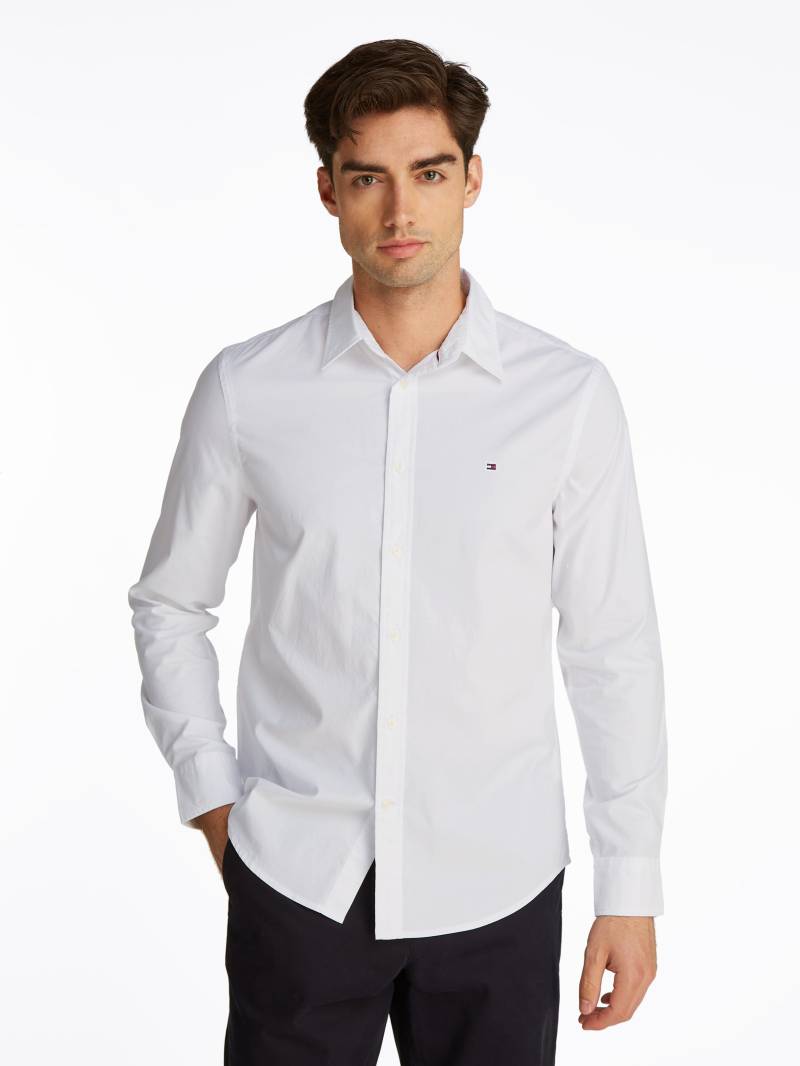 Tommy Hilfiger Businesshemd »FLEX POPLIN KENT COLLAR SF SHIRT«, mit Logostickerei von TOMMY HILFIGER